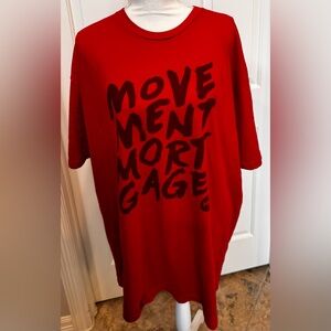 Movement Mortgage Brush Stroke Red T-shirt Size 3XL